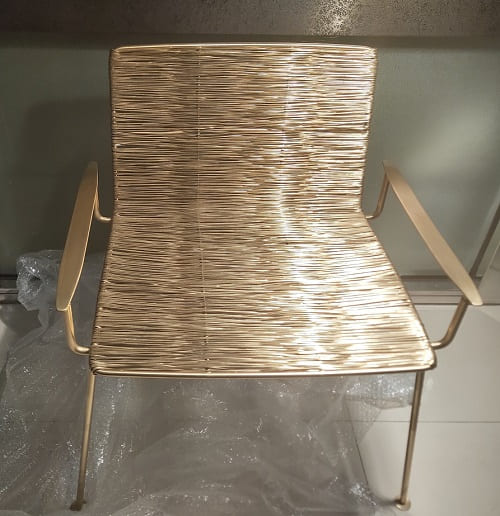 Stainless wire chair pvd coated