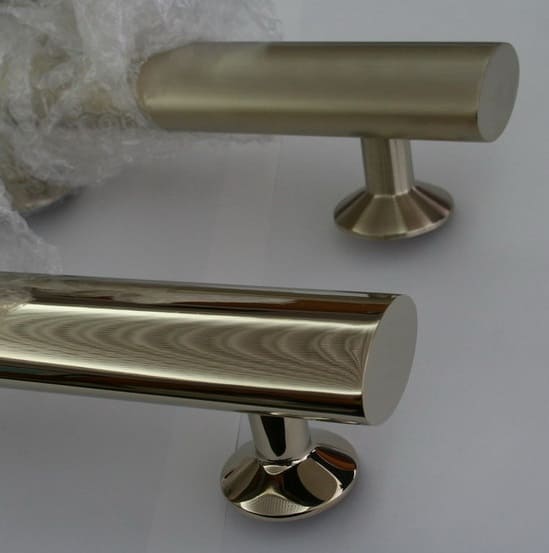 Oval handrails pvd champagne 